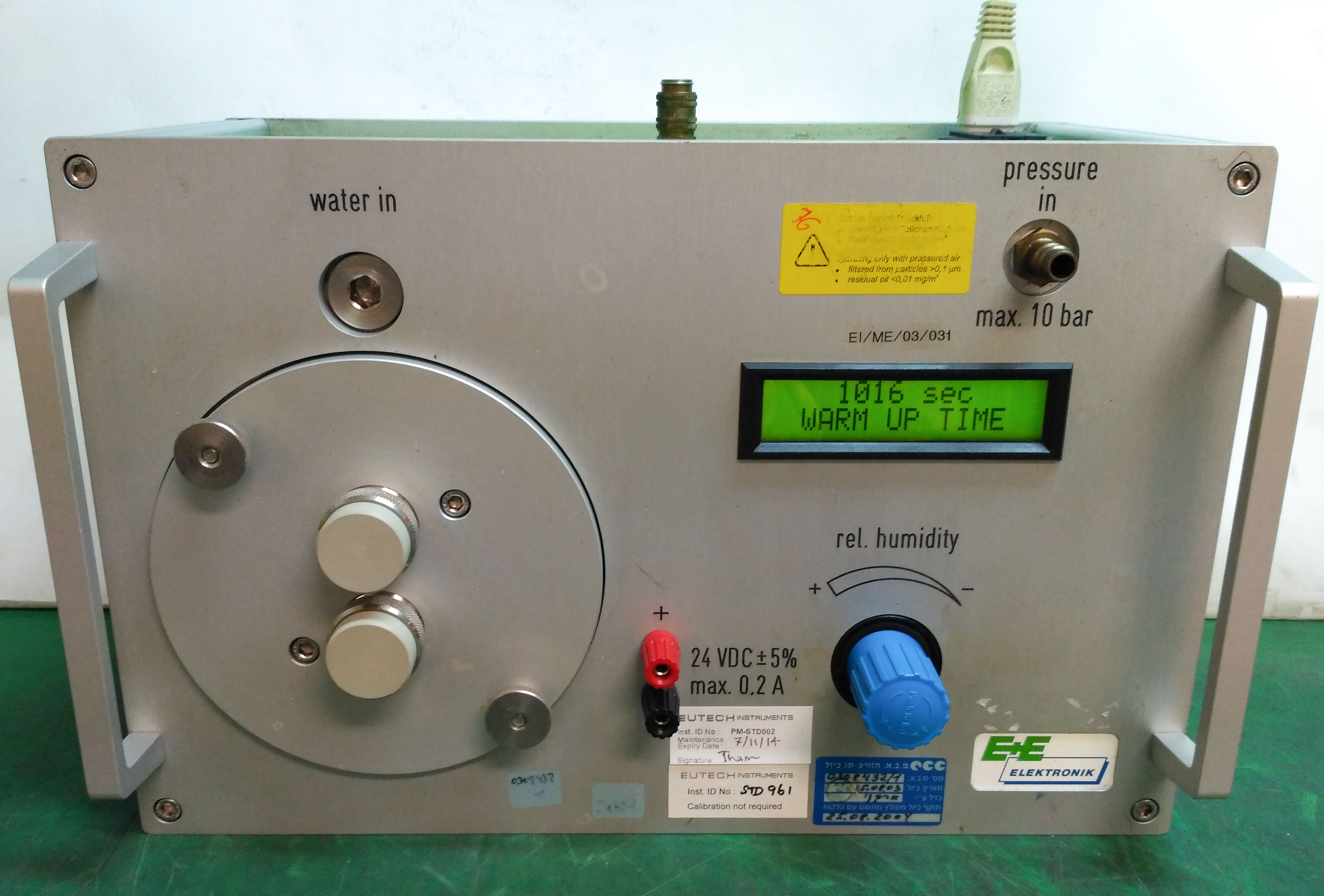 メンテナンス Hi 10735 E+E ELEKTRONIK HUMIDITY GENERATOR W/ HI-END HUMIDITY